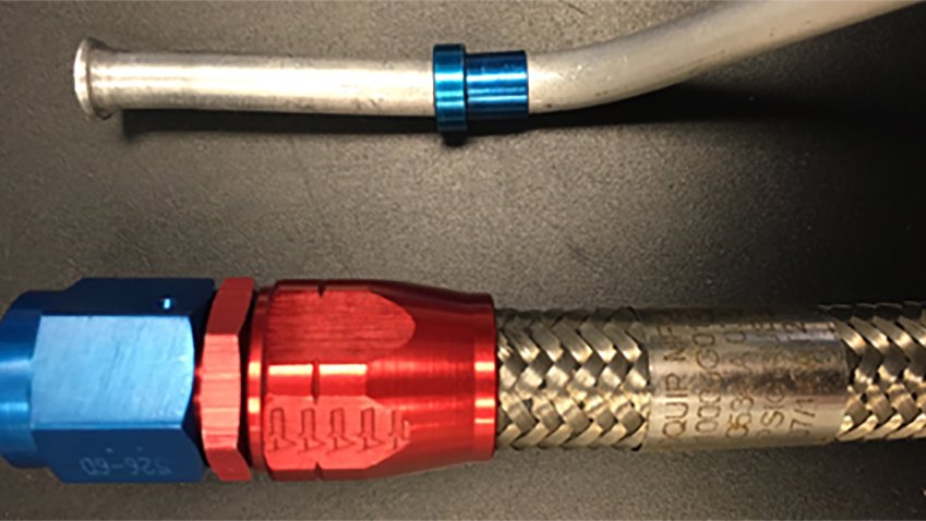 Flexible stainless steel braided fuel lines compared to conventional rigid fuel lines